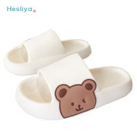 Summer Women Mens Slippers Indoor Bath Thick Platform Non-slip Home Couple Cloud Sandals Cartoon Flip Flops Bear Beach Shoes