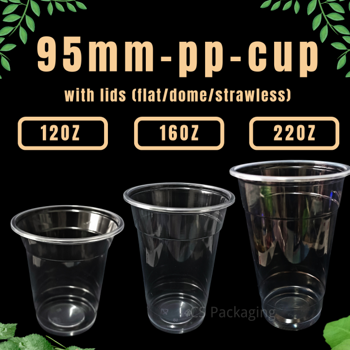 16 oz PP Plastic Cups (95mm)  Plastic cups, Cup, Bubble tea