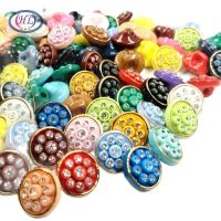 【CW】 Hl 10Pcs 12Mm Gemengde Kleur Acryl Knoppen Met Strass Shank Shirt Naaien Accessoires Diy Scrapbooking