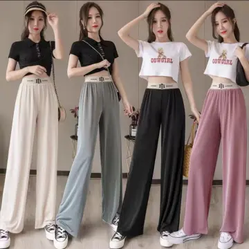 Ginza6 Women Korean wide leg casual high waist pants slimming casual  trousers square pants 5582