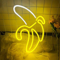 Banana Neon Sign LED Art Wall Decorative Lights for Chriatmas Room Wall Kids Bedroom Birthday Party Bar Decor Neon Night Light