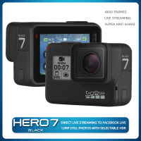 GoPro Hero 7สีดำกรอบ4k60กล้อง12MP ภาพถ่ายกล้องสตรีมมิ่งแบบเรียลไทม์สื่อกลางแจ้งป้องกันการสั่นไหวกล้อง HD กล้องดิจิตอล