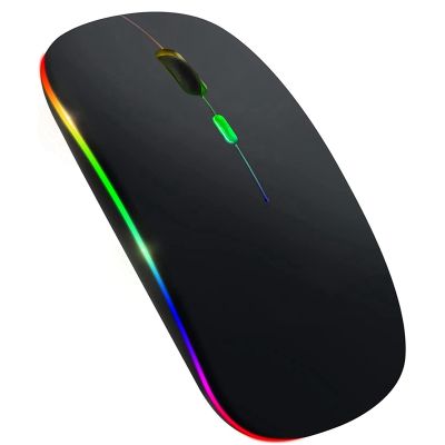 Wireless Mouse Bluetooth 5.1 Rechargeable LED Silent Mouse USB Optical Ergonomic Gaming 2.4G Wireless Backlite