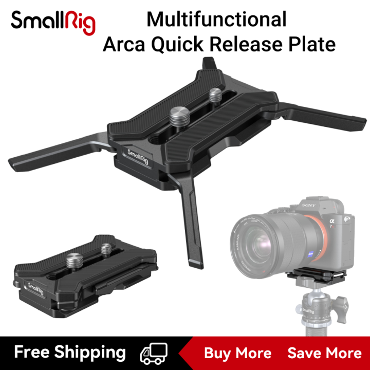 smallrig-arca-แผ่นปลดเร็วพร้อมสี่ส่วนพับได้สำหรับหัวลูกบอลขาตั้งกล้อง38มม-manfrotto-แท่นยึดฐาน3913