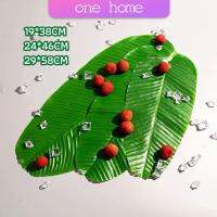 One Home ใบตองเทียม ใบตองปลอม แผ่นรองจานถ่ายภาพ  ใบตองเทียมรองอาหาร green leaf decoration