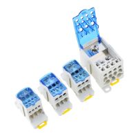 UKK80A 125A 160A 250A 400A 500A Terminal Block 1 in many Out Din Rail distribution Box Universal Electric Wire Connector