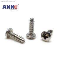 ☬☢❈ 10/50X M1.2 M1.4 M1.6 M2 M2.6 M3 M3.5 M4 M5 304 Stainless Steel Cross Recess Phillips Pan Round Head Flat End Self Tapping Screw