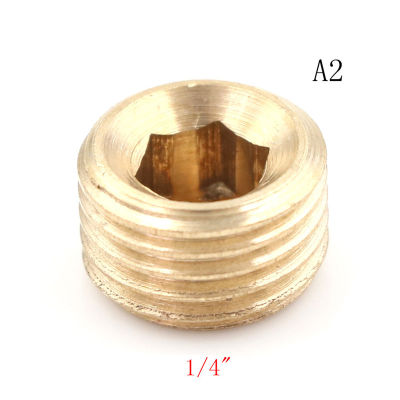 baoda 1/8 "1/4" 3/8 "1/2" NPT ทองเหลืองภายใน HEX Thread SOCKET PIPE Plug