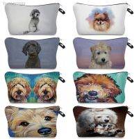 ↂ✥ Poodle Dog Art Portrait Printing Women Cosmetic Bags Heat Transfer Fashion Makeup Bag High Quality Multifunction Pencil Cases