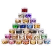 ELEGANT 28 Colors Imitation Gold Foil Flakes for Nail Decoration Painting Gliding Art Craft Colorful Alloy Foil Fragments 2x2.9cm/bottle