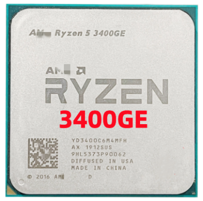 Ryzen 5 3400GE R5 3400GE 3.3 GHz Quad-Core แปด-Thread 35W เดสก์ท็อป CPU Processor YD3400C6M4MFH ซ็อกเก็ต AM4