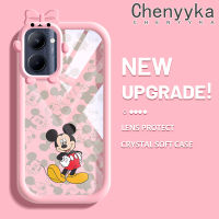 Chenyyka เคสสำหรับ Realme C33 C33 2023 C35 C55 Narzo Narzo N55 Narzo 50A Narzo Prime เคสมิกกี้น่ารักลายการ์ตูนเมาส์ลวดลายสีสันสดใสโปร่งใสเคสโทรศัพท์ซิลิโคนนิ่มหนาทนทานต่อการตก