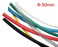 1M 3.3FT Ratio 2:1 90mm Dia Black Polyolefin Wire Wrap Insulation Cable Sleeve Heat Shrinking Shrinkable Tube Electrical Circuitry Parts