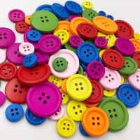 10-50Pcs 4 Holes Mixed Size Wood Buttons For Craft Round Sewing Buttons Scrapbook DIY Home Decoration Accessories WB535 Haberdashery