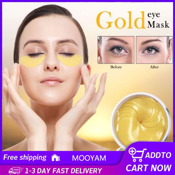 [ 24K GOLD UNDER EYE MASK ] MOOYAM 24K Gold Eye Mask For Puffy Eyes And ...