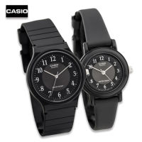 Velashop Casio นาฬิกาผู้ชาย - ผู้หญิง สีดำ สายเรซิ่น รุ่น MQ-24-1B3LDF / LQ-139AMV-1B3LDF (Set คู่), MQ-24-1B3, MQ-24, MQ24, LQ-139-1B3, LQ-139