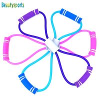 8 Word Resistance Bands Rubber Tube Elastic Bands Fitness Rope Expander Train Equipment Yoga Workout Gym Exercise Exercise Bands