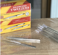 ปากคีบ ปากคีบจับพลอย ฟอร์เซป ยาว 17 ซม. Tweezer แหนบจับชิ้นงาน