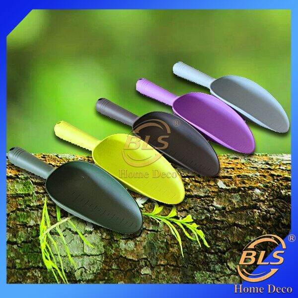 BLS OVAL SHAPE LONG HANDLE GARDENING TROWEL COLORS OPTION PLASTIC