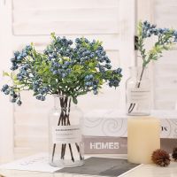 1PC Luxury Artificial Blueberry Cranberry Eco-friendly Home Office Simulation Berry Decorations Party Wedding Decorations Gifts Artificial Flowers  Pl