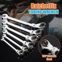 8-19mm Universal Wrench RatchetFix Tubing Wrench Spanner 180° Movable Head Car Hand Maintain Repair Tool Hand Tools For Factory