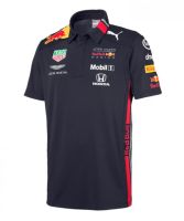 Custom F1ชุดแข่งรถเสื้อยืดกระทิงแดงแข่ง Verstappen Max Verstappen โปโลแขนสั้นเสื้อ