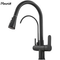 Mamie Kitchen Tap with Pull-Out Shower Head 360° Rotatable 3-in-1 Cold &amp; Hot Mixer Tap