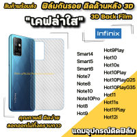 ? ฟิล์มกันรอย ฟิล์มหลัง เคฟล่า สำหรับ infinix Smart4 Smart5 Smart6 Note7 Note8 Note10 Note10Pro Hot8 Hot9 Hot9Play Hot10 Hot10s Hot10Play Hot11 Hot11s Hot12i ฟิล์มinfinix ฟิล์มหลังinfinix