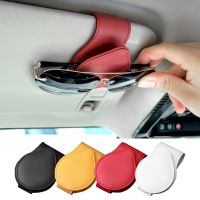 Leather Glasses Clip Car Interior Card Ticket Fastener Sunglasses Holder Accessories