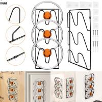 2ชิ้นฝาหม้อยึดติดผนังฝาหม้อชั้นวางของหนักชั้นวางฝา3ชั้นประหยัดพื้นที่ชั้นวางฝาหม้อฝาหม้อผู้ถือชั้นวางฝาฝาหม้อสำหรับงานหนัก Iigfffiidd