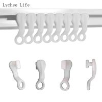 ✱ Lychee Life 25/50Pcs Curtain Rolle Curtain Rail Accessories Mute Hook Track Pulley Ball Hook Roller Decorative Curtain Decor