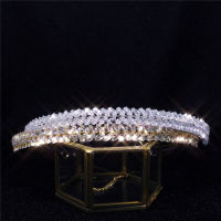 2021New Luxury Baroque Rhinestone Bridal Crown Tiaras Zircon Crystal Diadem Tiaras Bride Headbands Wedding Hair Accessories Gift