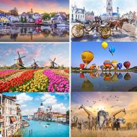New Product 1~10PCS 500 Pieces Jigsaw Puzzle Various Landscape Patterns Jigsaw Puzzle Educational Toy For Kids Children Games Christmas Gift