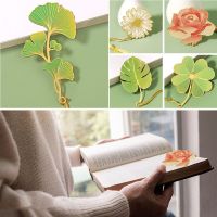 Flower Leaf Bookmark Brass Metal Book Clip Student Gift Stationery Decoration Pagination Mark Reading Assistant Office Supplies