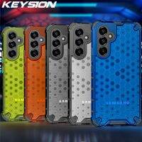 KEYSION Shockproof Case for Samsung A54 5G A34 A14 A13 A04 A04S A04e Transparent Honeycomb Phone Cover for Galaxy M23 5G M52 M13