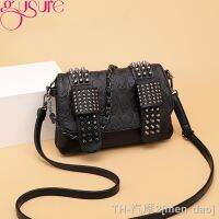 hot【DT】❂✁  Gusure Brand Rivet Designer Messenger Shoulder Crossbdoy Fashion Punk Ladies Flap Handbags