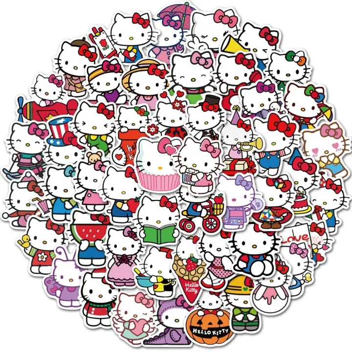 50pcs-hello-kitty-sticker-cute-sticker-mixed-sanrio-kuromi-my-melody-stickers-for-laptop-phone-kawaii-toys-gifts-for-kids-girls