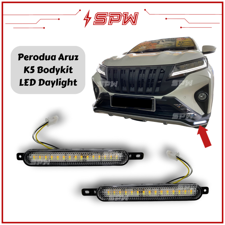 Perodua Aruz LED DRL Daytime Running Light for K5 Bodykits (2pcs) | Lazada