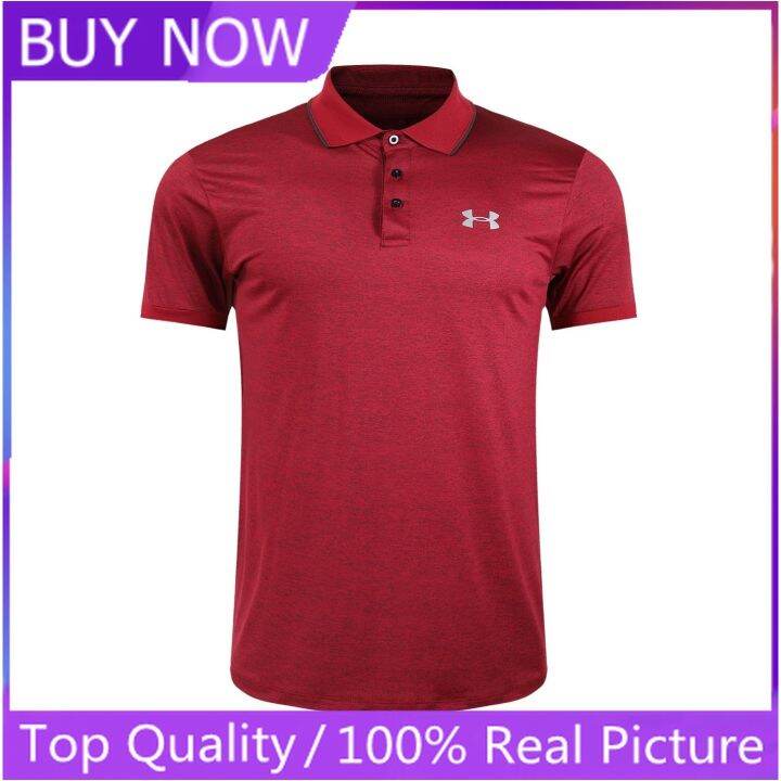 Tshirt Under Polo ArmourˉUA Fashion Men Fitness Tennis Golf Outdoor