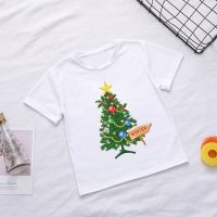 Boys Tops Plant Cartoon Christmas Tree Print Summer T-shirt Kids Cute Funny Girls T Shirt Leisure Clothes Normal Length,BAL555