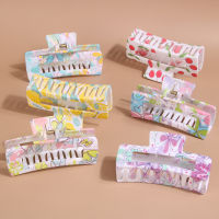 Plastic Clip Hair Clips Head Hair Clips Printed Clip Fashion Clip Rectangular Clip Shark Clip