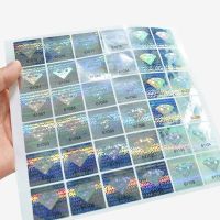 Custom 3D Silver Hologram Anti-Counterfeit Adhesive Sticker Jaser Rainbow Anti-fake Square Box or Bags Seal Sticker Labels Stickers Labels