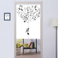 【YD】 Music Notes Door Curtain Lines Bedroom Room Partition Half-Curtain Hanging Noren