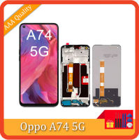 6.5 "ต้นฉบับสำหรับ Oppo A74 5G อะไหล่จอแสดงผล LCD + Digitizer หน้าจอสัมผัสสำหรับ OppoA74 5G หน้าจอ CPH2263 CPH2197พร้อมกรอบ