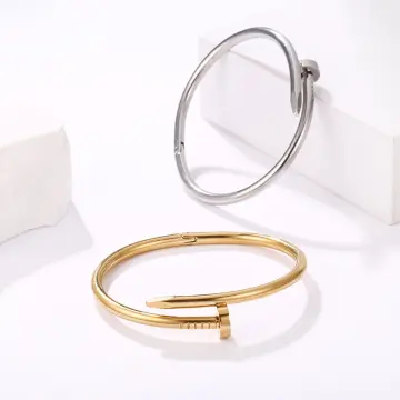 Jewelry | Gold Nail Bangle Bracelet | Poshmark