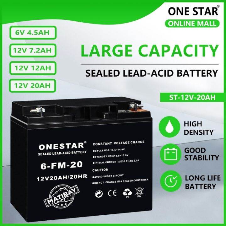 Nss Battery 12v 20ah Compatible With 12v 12ah Deep Cycle Agm Gel Type Big Capacity Lead Acid 6069