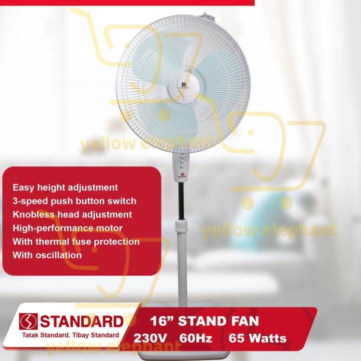 Standard Electric Fan Stand 16inches Plastic Blade (65 Watts) Lazada PH