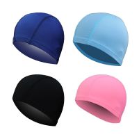 Free Size Fabric Protect Ears Long Hair Sports Siwm Pool Swimming Cap Hat Sporty Ultrathin Bathing Caps For Adults Men Women Swim Caps