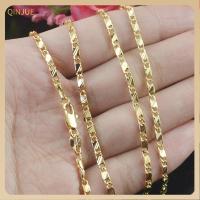 1Pc 18K Gold Filledสร้อยคอแฟชั่น18Kเครื่องประดับทองเต็มGoldenโซ่DIYสร้อยคอ16-30นิ้ว