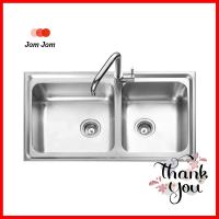 ซิงค์ฝัง 2หลุม MEX DLS86B สเตนเลสBUILT-IN SINK MEX DLS86B 2B STAINLESS STEEL **ราคาดีที่สุด**